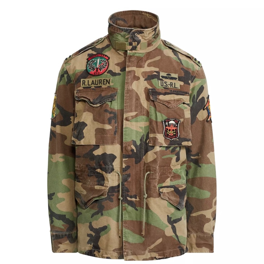 M65 Military Army Patch Camo Field Jacket Coat